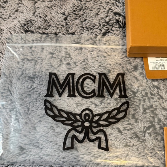 MCM Pink Wallet with Gold Accents & Strap Full Inclusion - Picture 2 of 16